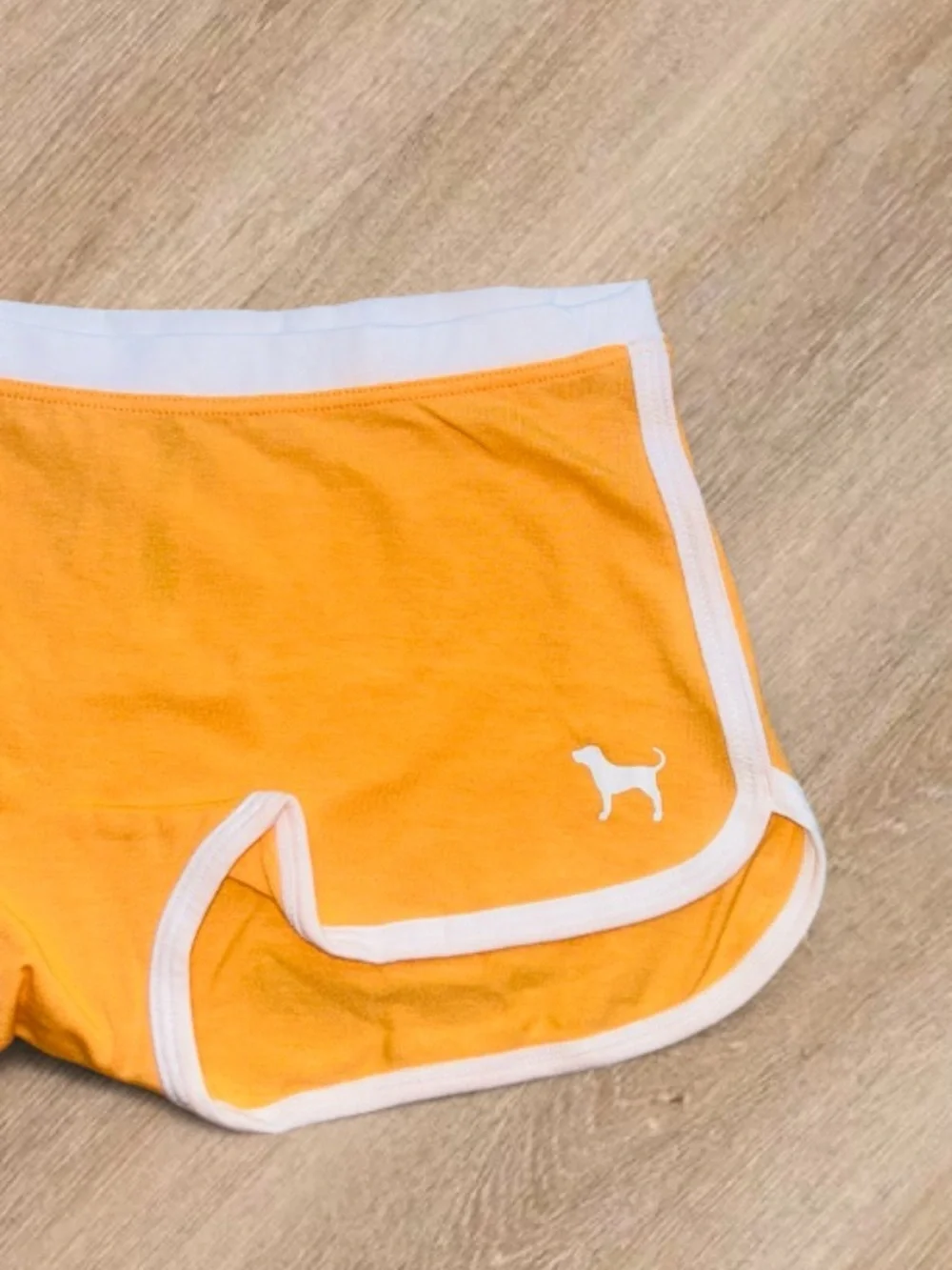 🆕🧡 PINK Neon Orange Y2K Dorm Boyshorts Victoria Secret NWT